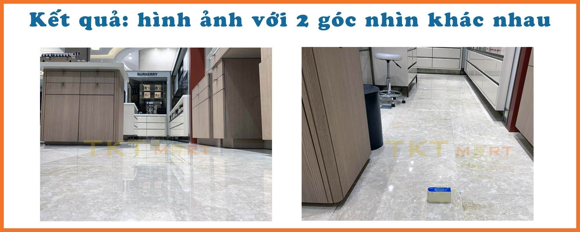 Hình ảnh: Kêt quả đánh bóng sàn đá Marble với KGS Flexis