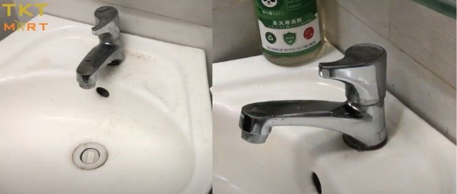 Hình ảnh: Làm sạch bồn rửa tay bằng chất tẩy rửa đa năng